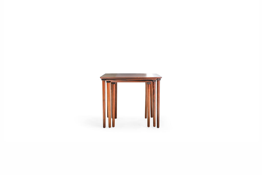 デンマークヴィンテージ ネストテーブル ローズウッド サイドテーブル 北欧家具/Rosewood Nesting Table Danish  Vintage – FURUICHI/古一