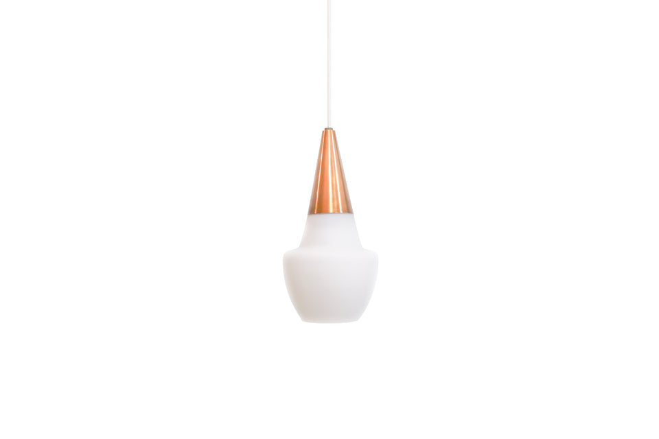 Danish Vintage Glass Copper Pendant Light/デンマークヴィンテージ ペンダントライト ガラス コッパー 照明 北欧インテリア