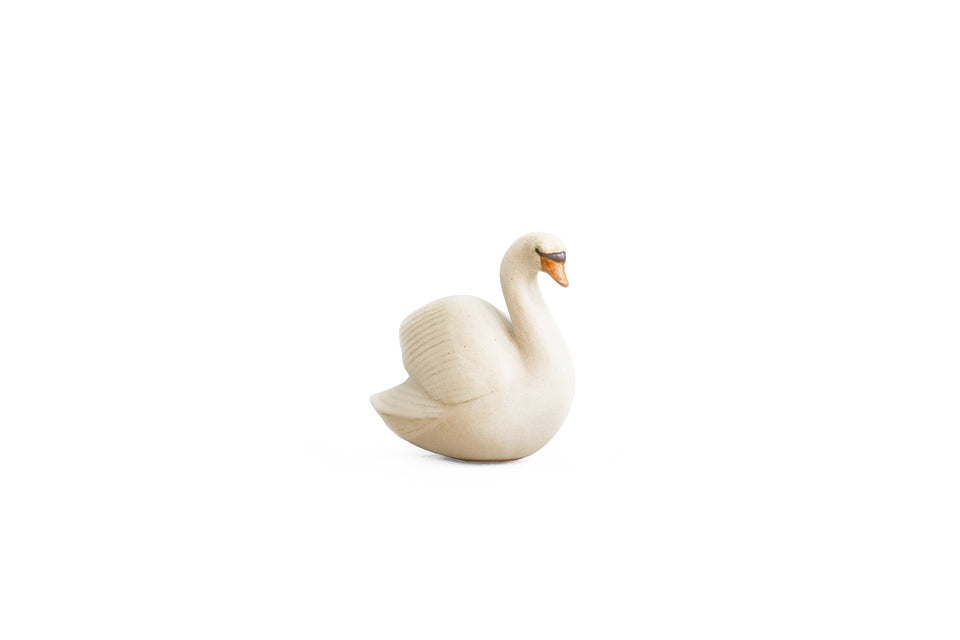 Jie Keramik Lisa Larson Swan “Landskapsdjur”/ジイ・ケラミック リサ・ラーソン コブハクチョウ 北欧ヴィンテージ オブジェ 置物