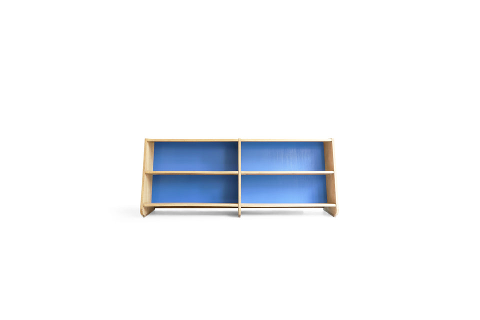 Japanese Vintage Wooden Low Bookshelf/ジャパンヴィンテージ 木製 本棚 図書館 収納 レトロモダン