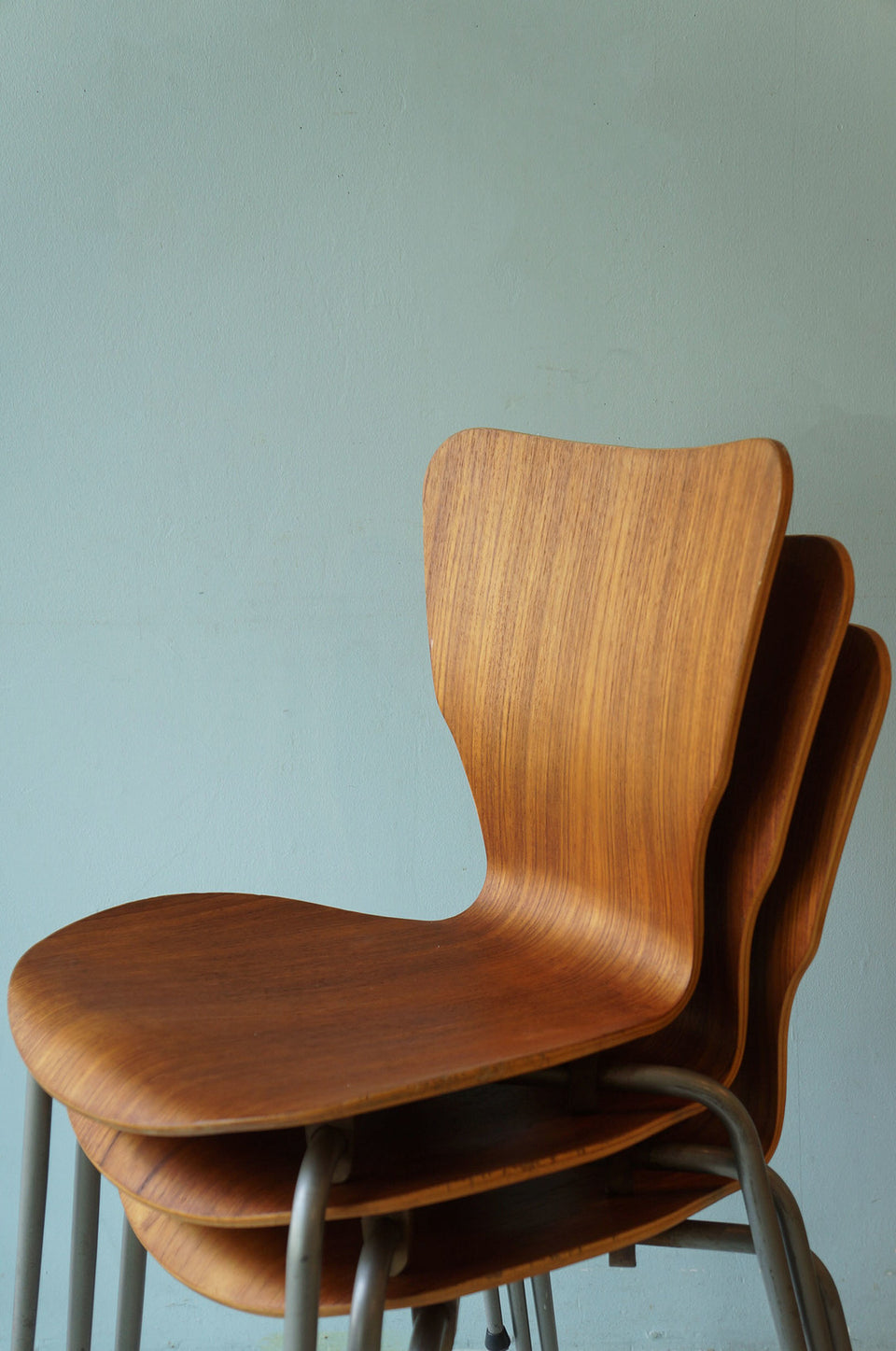 MH Stålmøbler Teak Plywood Stacking Chair/デンマークヴィンテージ スタッキングチェア チーク材 プライウッド 椅子 ミッドセンチュリー モダン 北欧家具