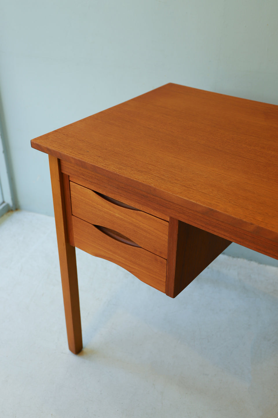 Single Pedestal Desk Danish Vintage/デンマークヴィンテージ 片袖デスク チーク材 北欧モダン