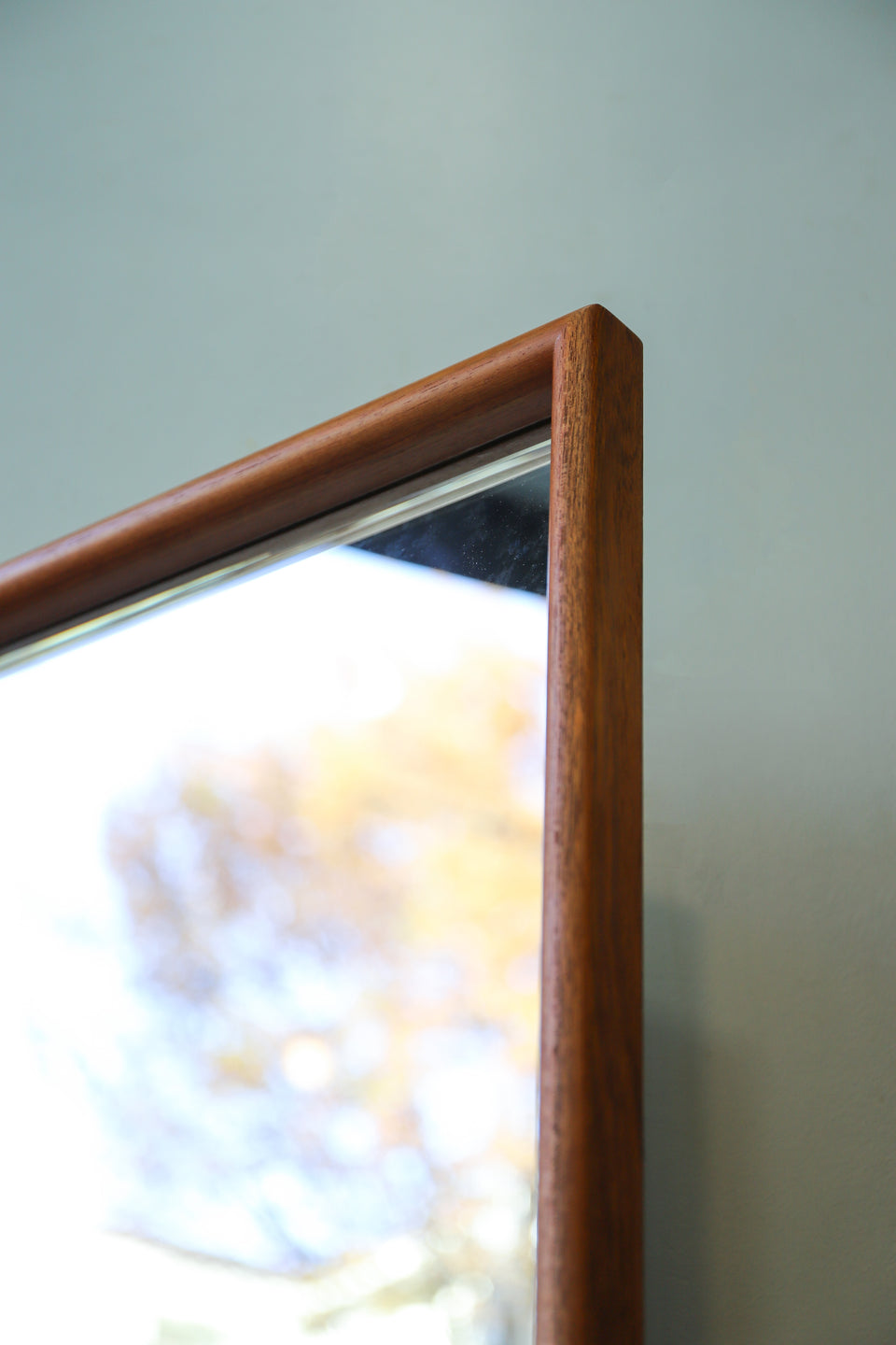 Teakwood Long Slim Wall Mirror/ウォールミラー チーク材 壁掛け 鏡 姿見 インテリア