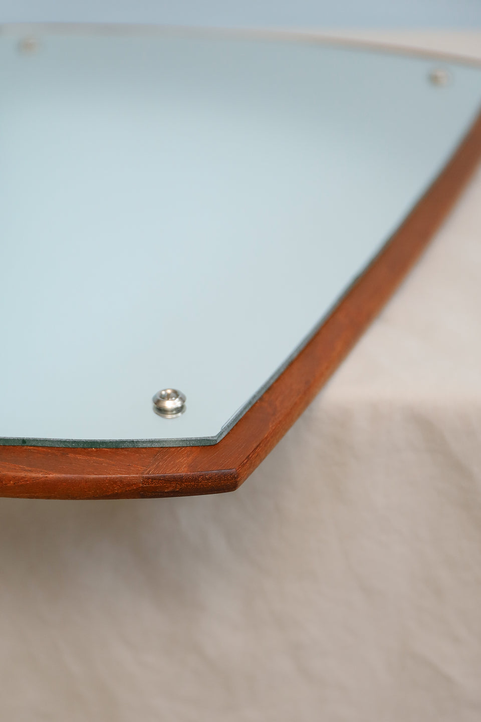 Danish Vintage Jansen Spejle Wall Mirror/デンマークヴィンテージ ウォールミラー チーク材 壁掛け鏡 北欧インテリア