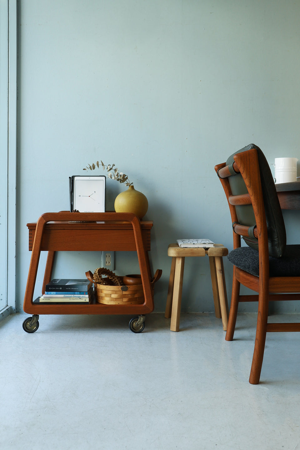 Danish Vintage Sika Møbler Sewing Wagon/デンマークヴィンテージ シカモブラー ソーイングワゴン チーク材 北欧家具