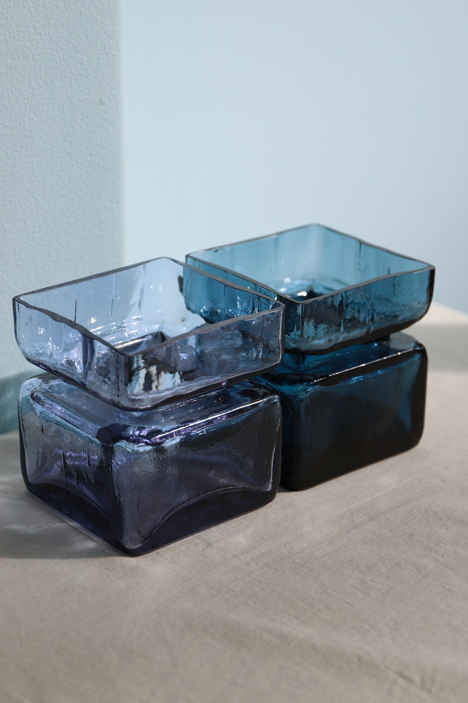 Finnish Vintage Riihimäen Lasi Pala Flower Vase/フィンランドヴィンテージ リーヒマエン・ラシ フラワーベース パラ ガラス 北欧インテリア