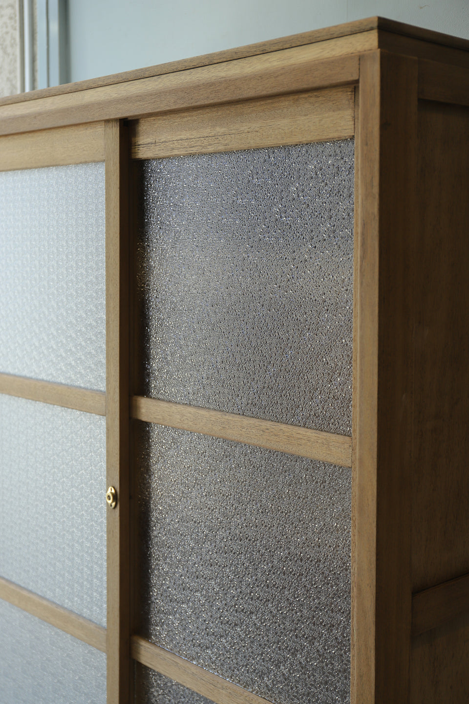 Japanese Vintage Diamond Glass Cabinet/ジャパンヴィンテージ ダイヤガラス キャビネット 戸棚 収納 古道具