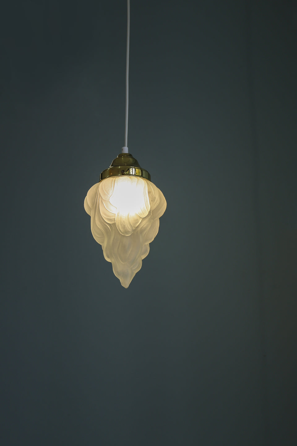Danish Vintage J. Sommer Glass Shade Pendant Light/デンマークヴィンテージ ペンダントライト ガラスシェード 照明 北欧インテリア