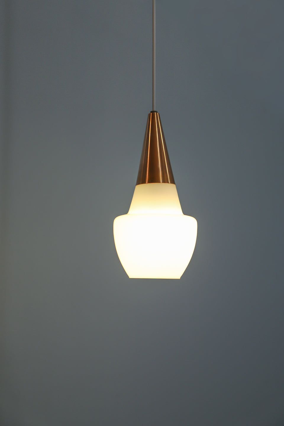 Danish Vintage Glass Copper Pendant Light/デンマークヴィンテージ ペンダントライト ガラス コッパー 照明 北欧インテリア