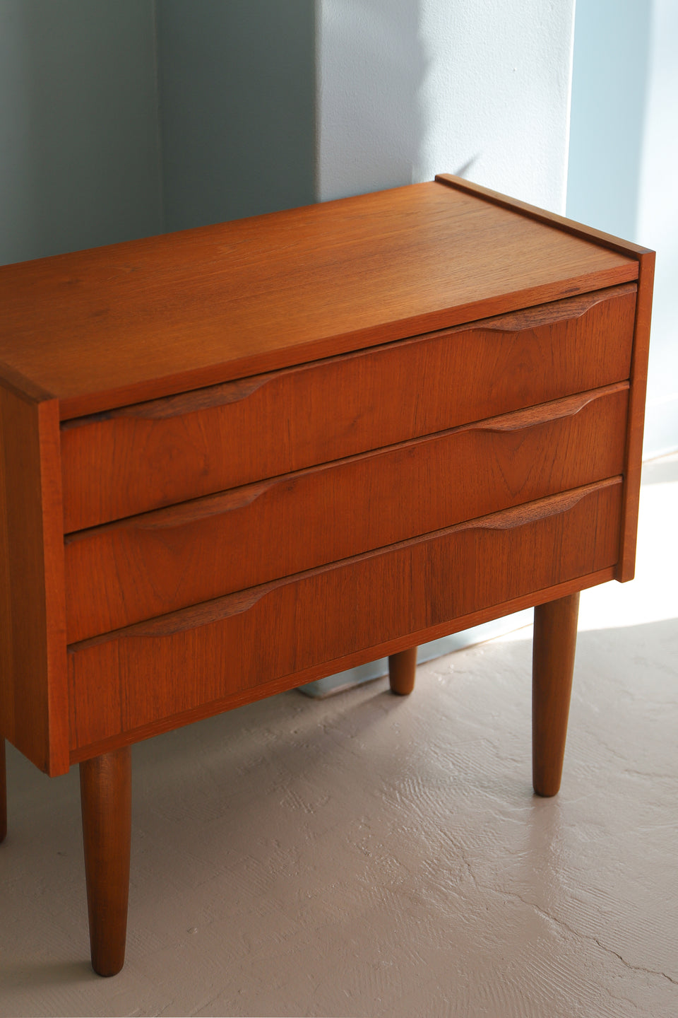 Danish Vintage Bed Side Chest 3Drawers/デンマークヴィンテージ 3段 ベッドサイドチェスト チーク材 北欧家具