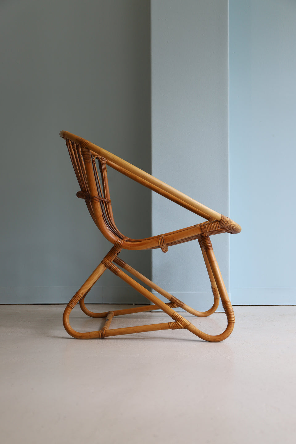 Japanese Vintage Yamakawa Rattan Arm Chair Side Table/山川ラタン アームチェア 菊椅子 サイドテーブル ジャパンヴィンテージ