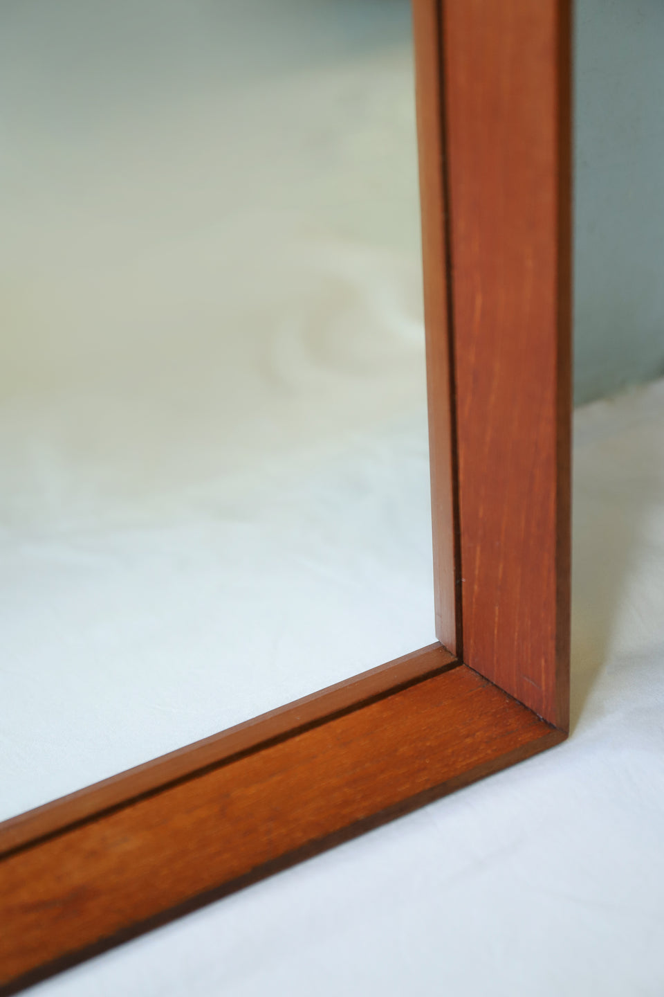 Danish Vintage Teak Frame Wall Mirror/デンマークヴィンテージ ウォールミラー チークフレーム