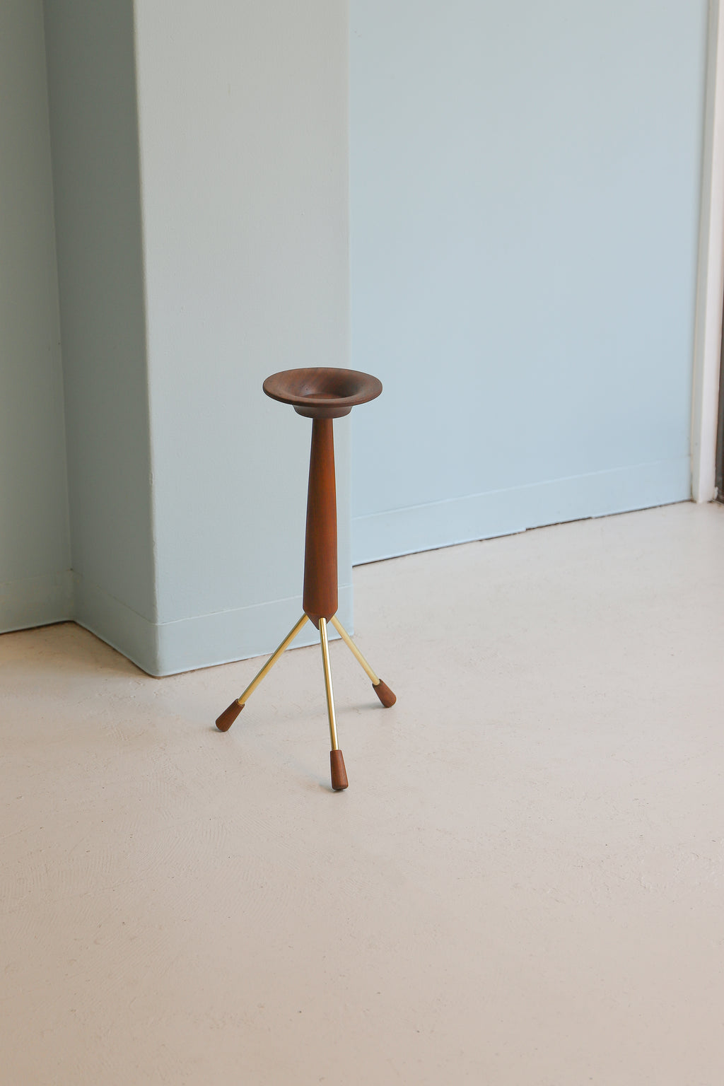 デンマークヴィンテージ プラントスタンド チーク 真鍮 北欧インテリア/Danish Vintage Teakwood Brass Plant  Stand – FURUICHI/古一