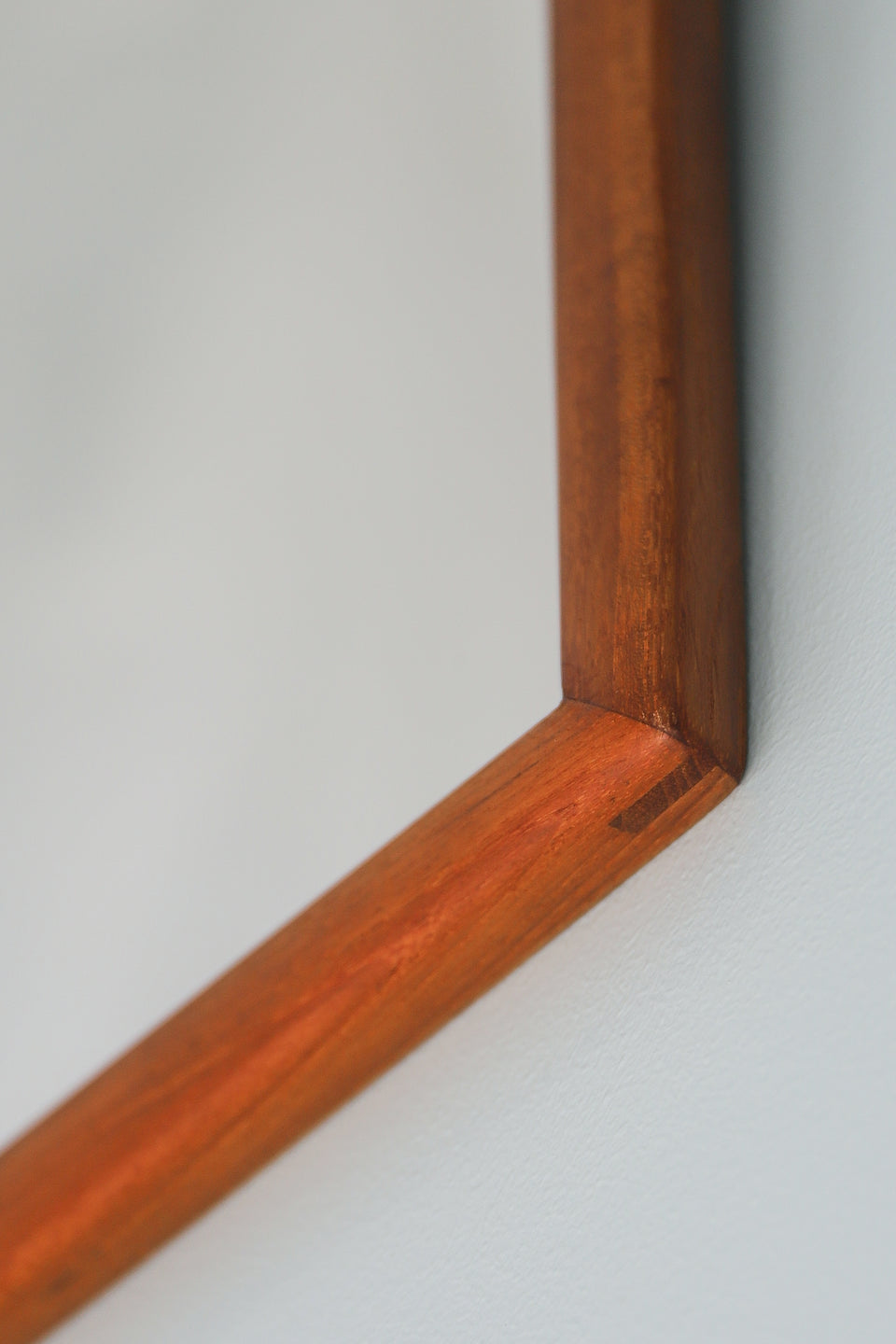 Danish Vintage Teak Frame Wall Hanging Mirror/デンマークヴィンテージ チークフレーム ウォールミラー 壁掛け鏡 北欧インテリア