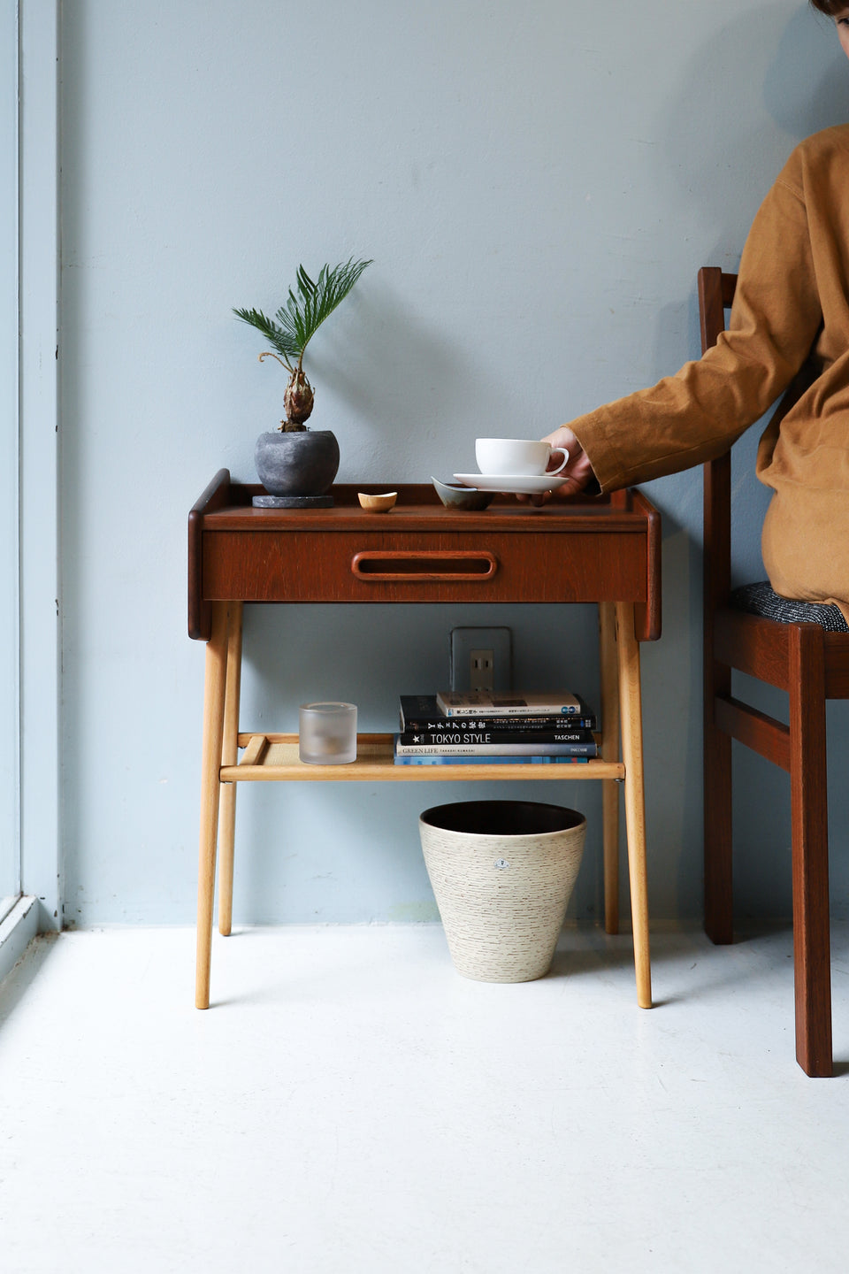 Swedish Vintage Side Table/スウェーデン ヴィンテージ サイドテーブル チェスト チーク材 ビーチ材 北欧家具