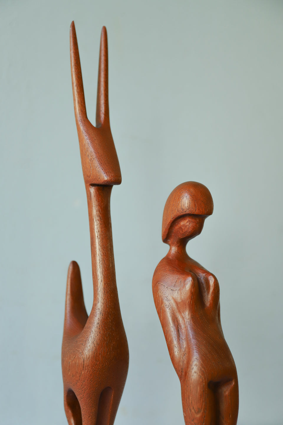Danish Vintage Arne Basse Teakwood Sculpture/デンマーク ヴィンテージ アルネ・バッセ 彫刻 オブジェ チーク材