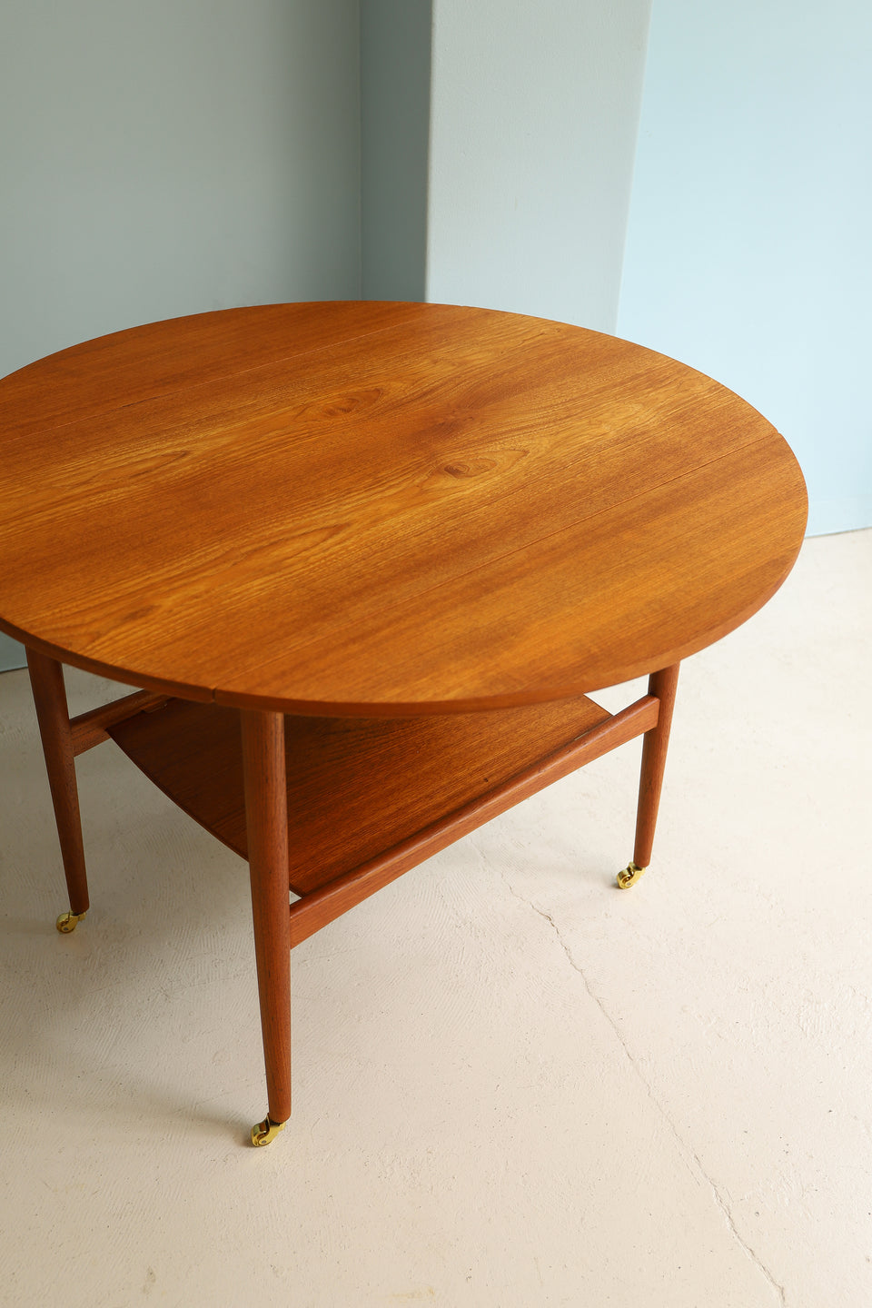 Danish Vintage Kristensen&Thomassen Drop Leaf Coffee Table/デンマークヴィンテージ コーヒーテーブル ドロップリーフ ラウンドテーブル 北欧家具