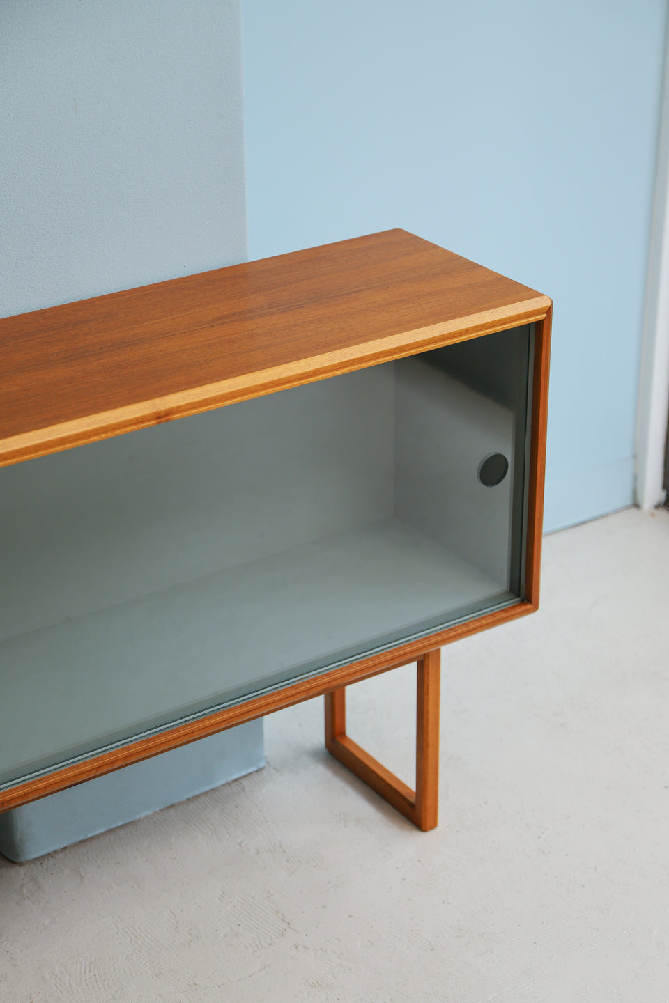 Swedish Vintage Bodafors Glass Low Cabinet/スウェーデンヴィンテージ ボダフォース ガラスキャビネット 収納 北欧家具