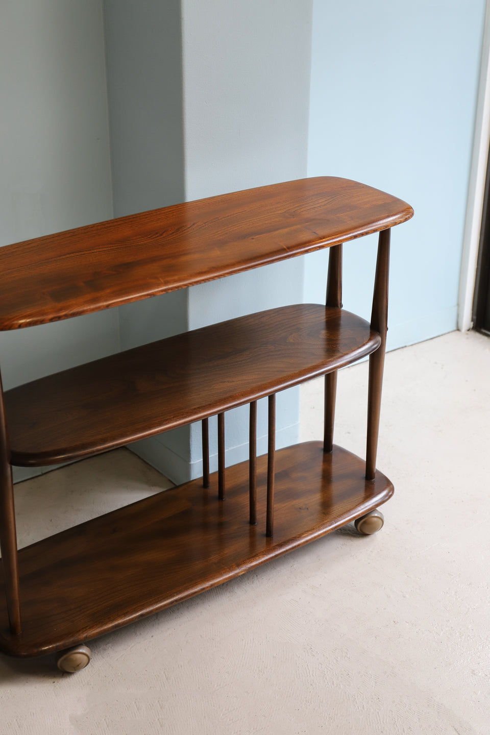 UK Vintage Ercol Bookcase Trolley Dark Brown/イギリスヴィンテージ アーコール ブックケース トロリー ワゴン ダークブラウン