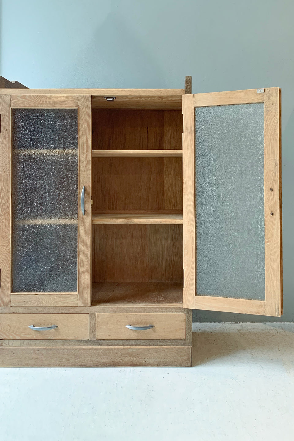 Japanese Vintage Small Glass Cabinet/ジャパンヴィンテージ ダイヤガラス スモールキャビネット