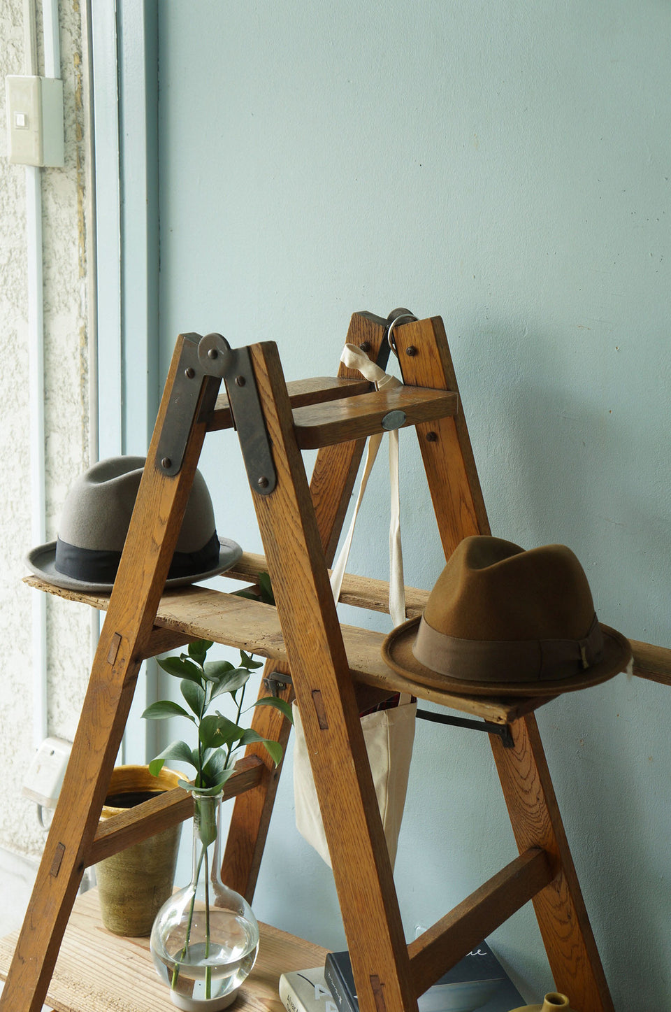 Japanese Vintage Stepladder/ジャパンヴィンテージ 文化梯子 脚立 古道具 昭和レトロ シャビーシック
