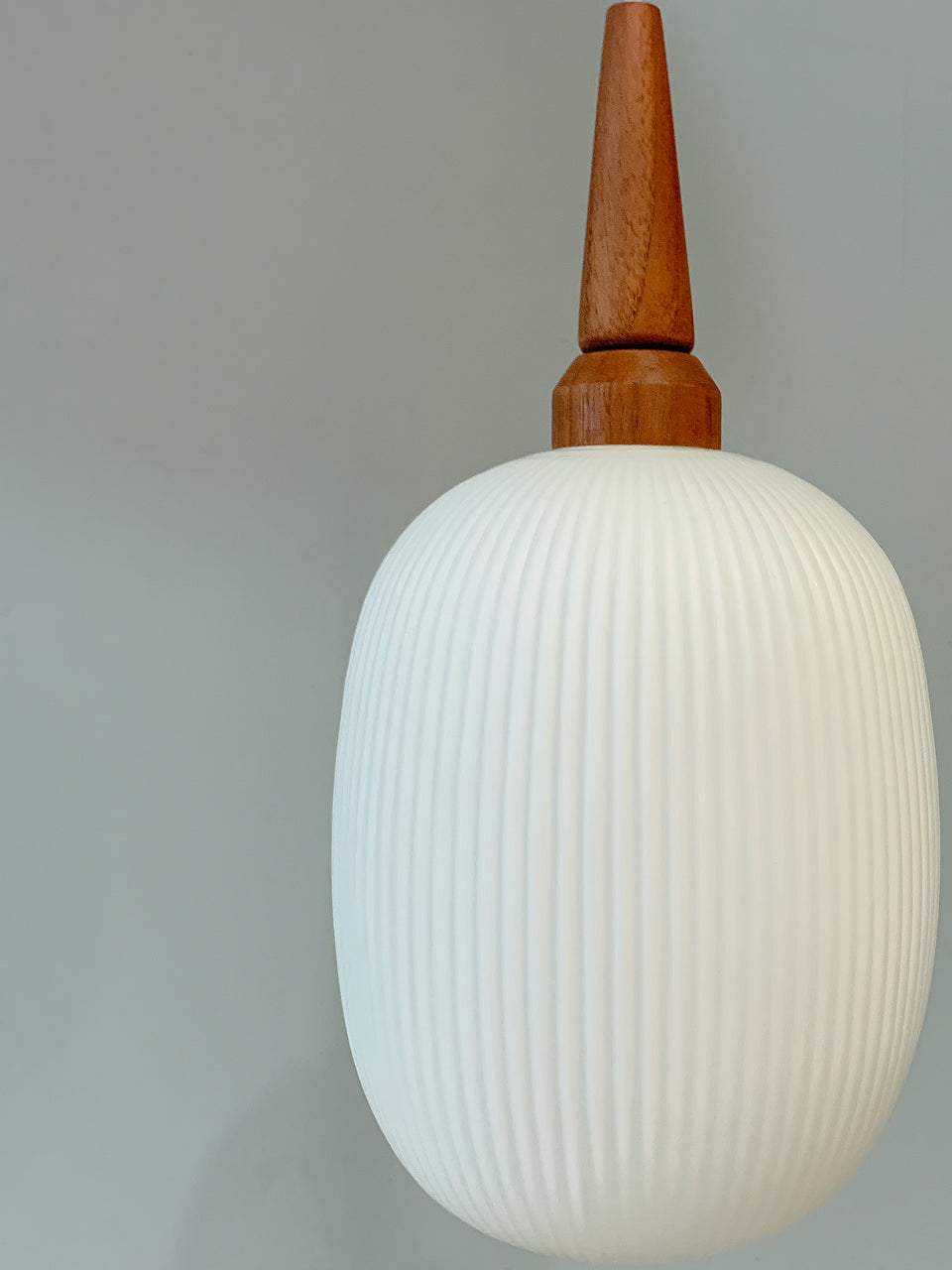 Glass&Teak Pendant Light Danish Vintage/デンマークヴィンテージ ペンダントライト ガラス&チーク材 北欧インテリア