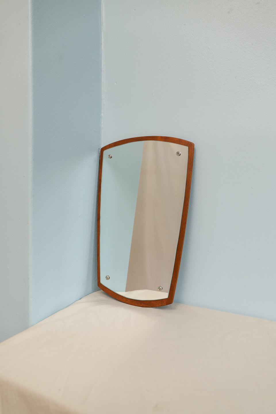 Danish Vintage Jansen Spejle Wall Mirror/デンマークヴィンテージ ウォールミラー チーク材 壁掛け鏡 北欧インテリア