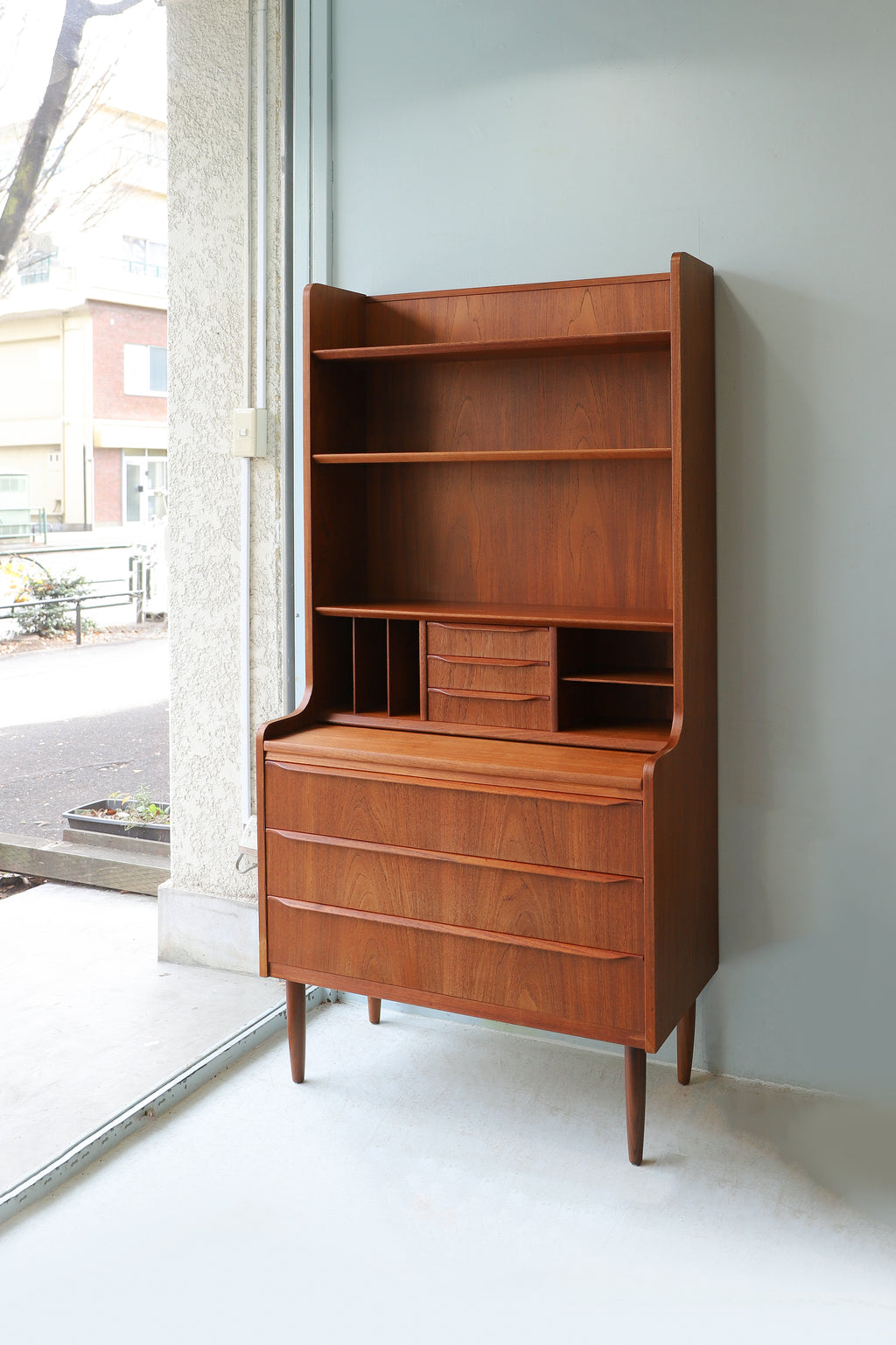 デンマークヴィンテージ ブックケース ビューロー 本棚 北欧家具/Bookcase Bureau Danish Vintage –  FURUICHI/古一