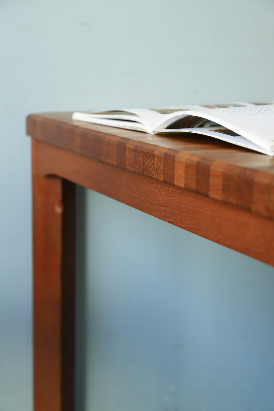 Japanese Vintage Teakwood Dining Table/ジャパンヴィンテージ ダイニングテーブル ソファテーブル チーク材 集成材 北欧モダン