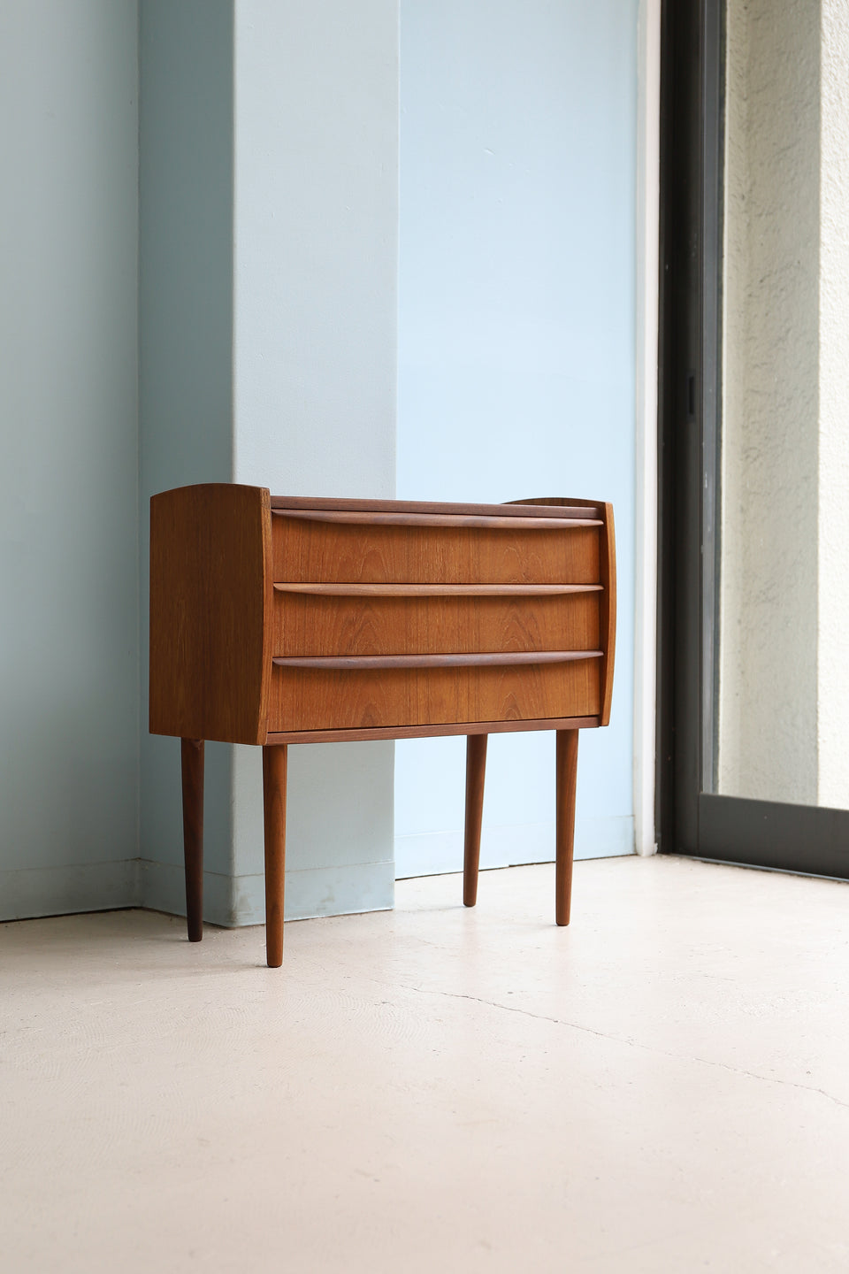 3Drawers Small Side Chest Danish Vintage/デンマークヴィンテージ 3段 スモールサイドチェスト チーク材 北欧家具
