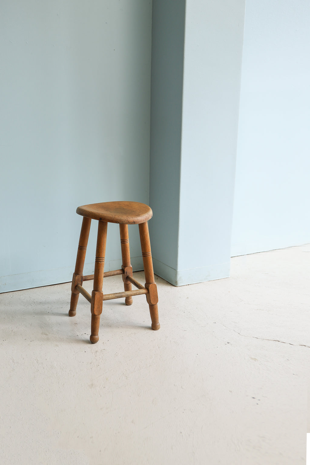 ヴィンテージ スツール 木製 シャビーシック 丸椅子 古道具/Vintage 