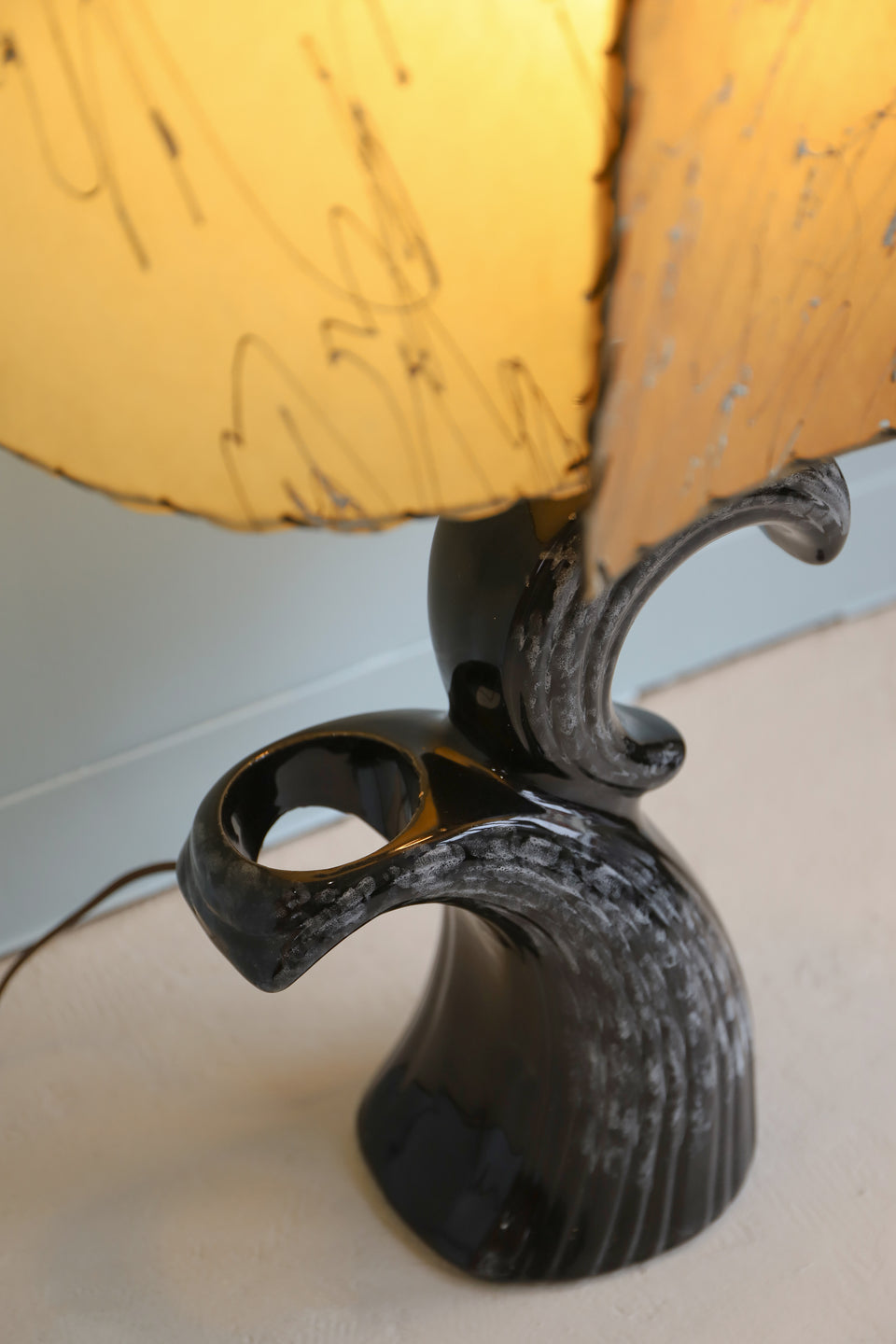 50’s US Vintage Pottery Vase Lamp/アメリカヴィンテージ テーブルランプ ミッドセンチュリー 照明 グラスファイバー