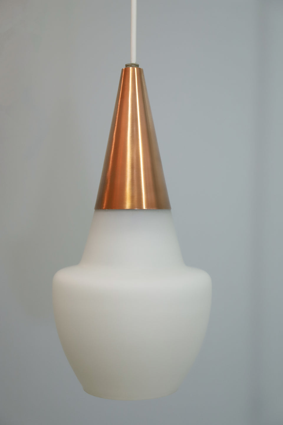 Danish Vintage Glass Copper Pendant Light/デンマークヴィンテージ ペンダントライト ガラス コッパー 照明 北欧インテリア