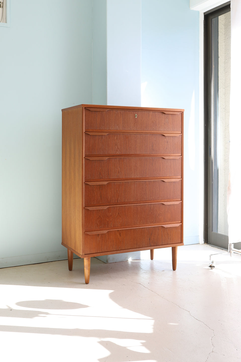 Danish Vintage Trekanten 6drawer Chest/デンマークヴィンテージ チェスト 6段 収納 チーク材 北欧家具