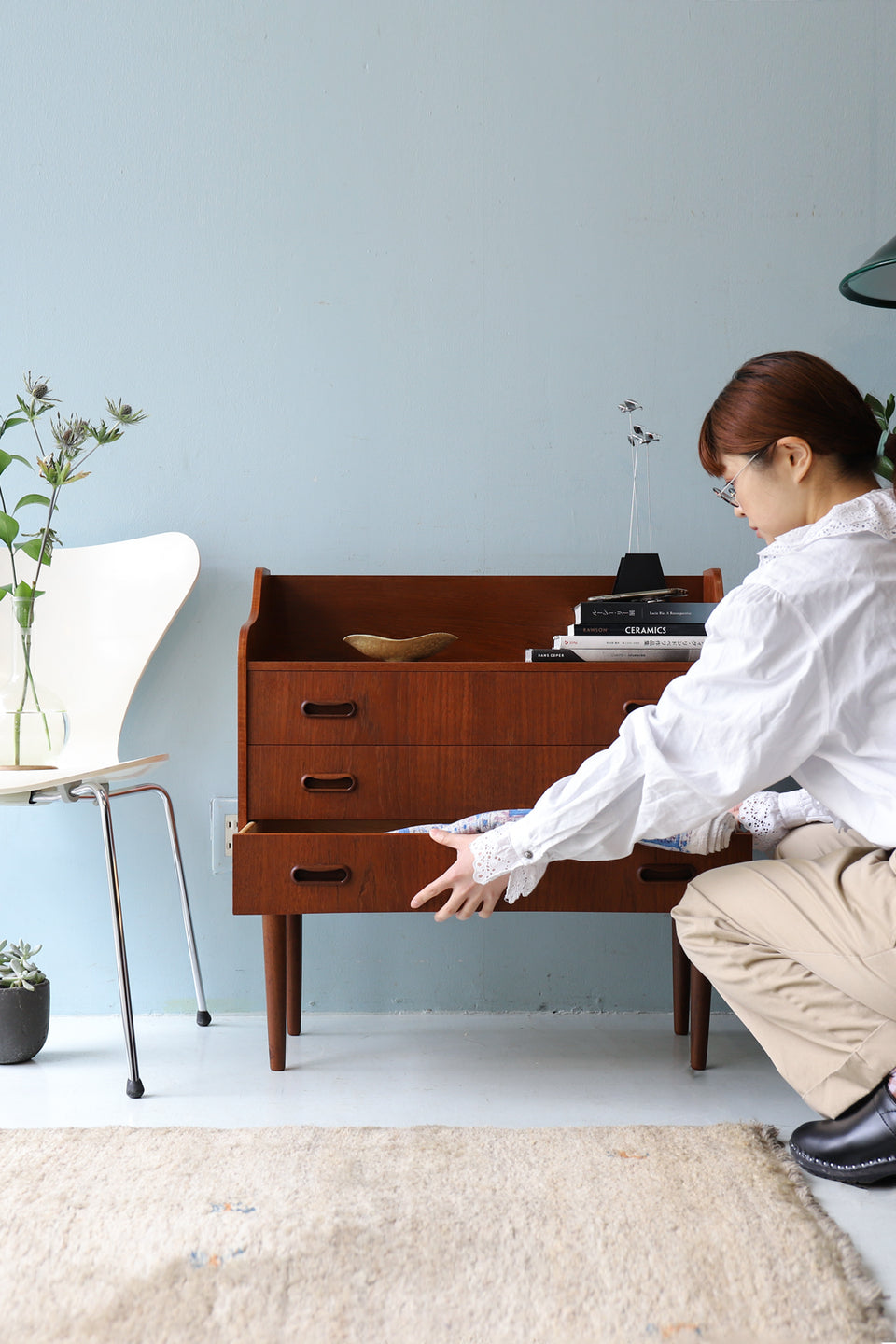 Danish Vintage Teakwood Chest 3Drawers/デンマーク ヴィンテージ チェスト 棚 3段 チーク材 収納 北欧家具