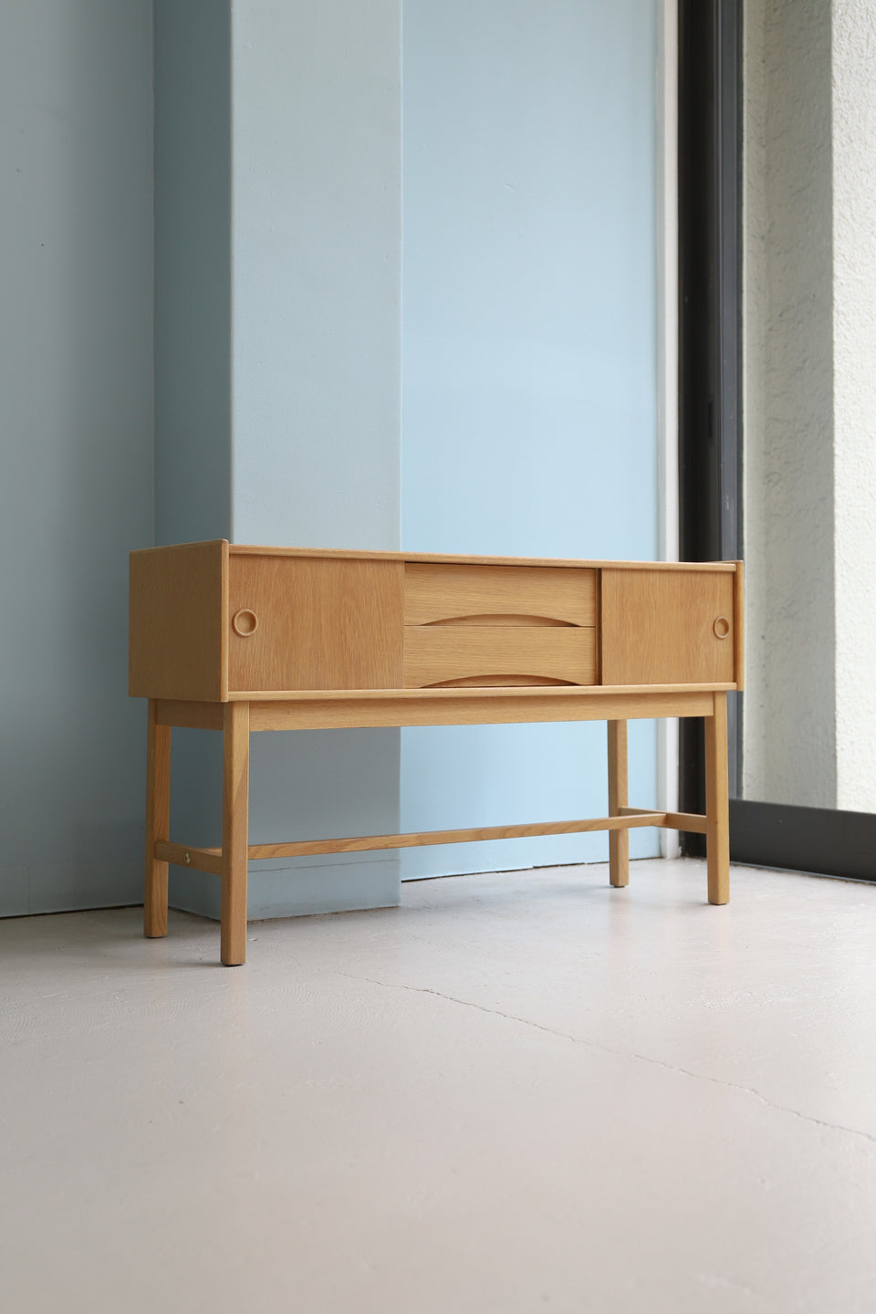 Swedish Vintage Erik Wortz Sidebord Console Table/スウェーデンヴィンテージ エリック・ワーツ サイドボード コンソールテーブル オーク材