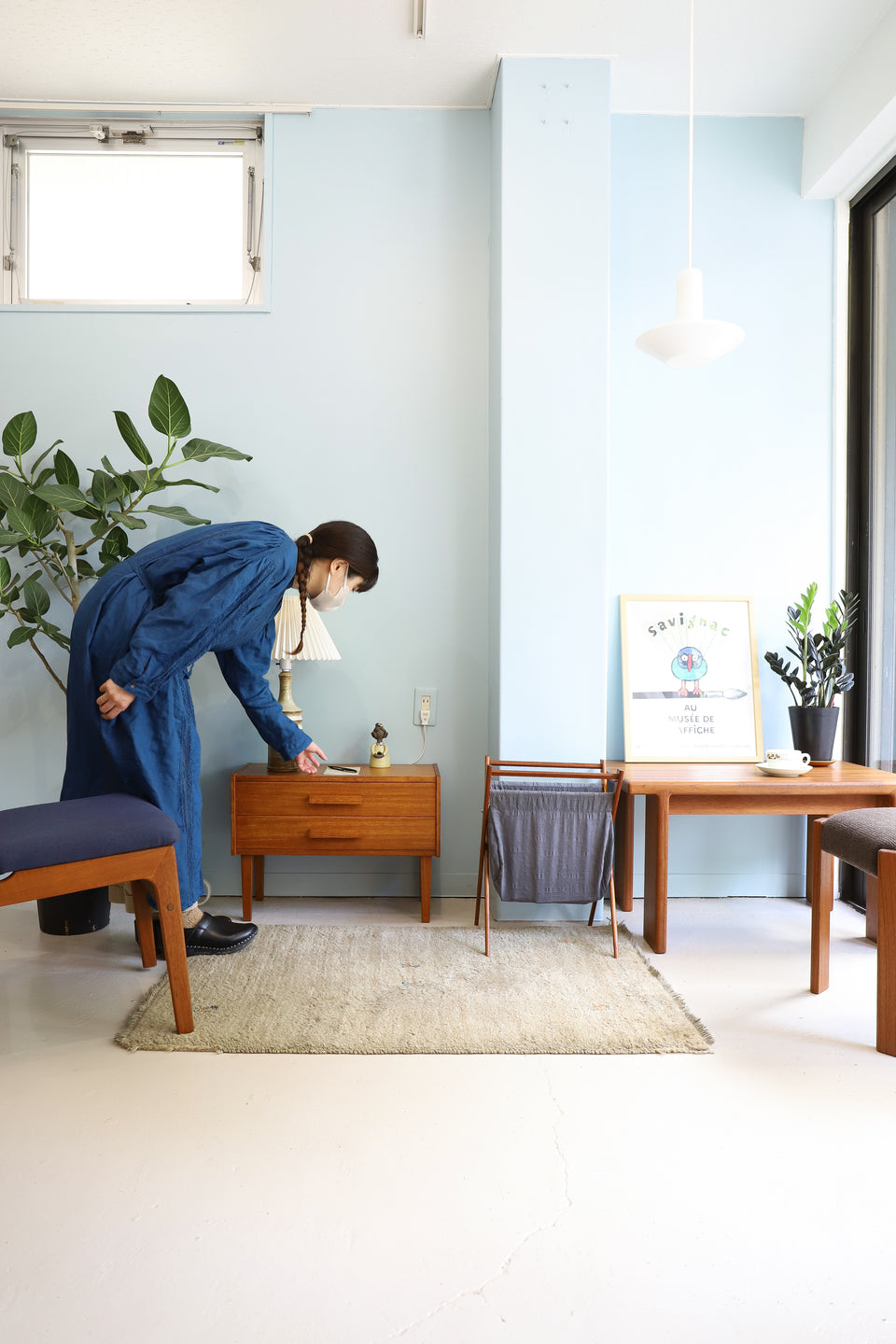 Foldable Magazine Rack Teakwood Scandinavian Vintage/ヴィンテージマガジンラック 折りたたみ式 チーク材 北欧インテリア