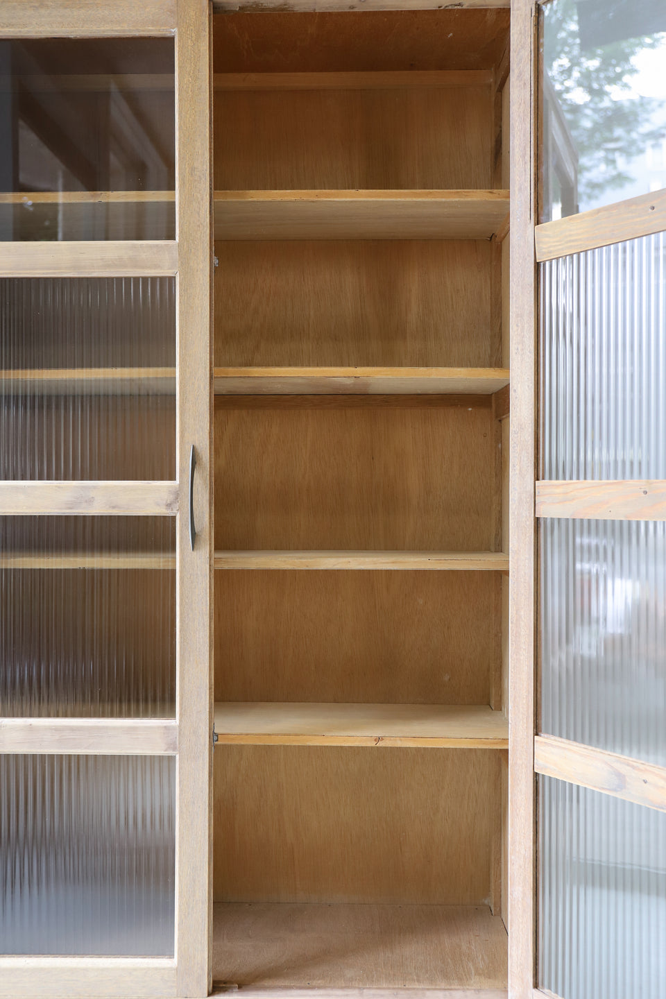 Japanese Vintage Reeded Glass Cabinet/ジャパンヴィンテージ モールガラス キャビネット