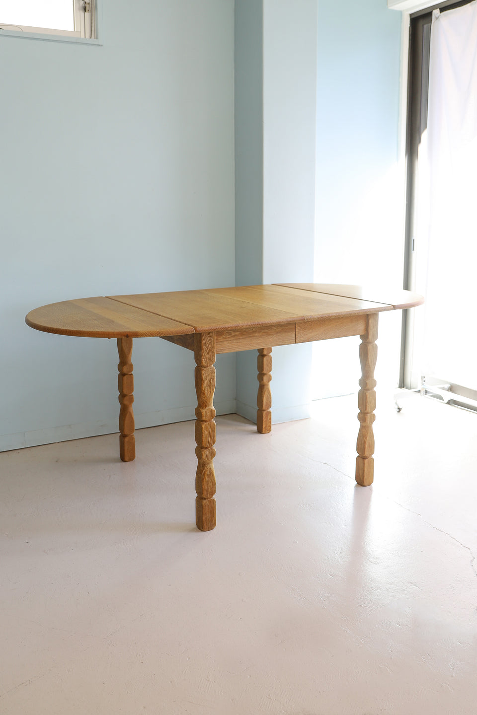 Danish Vintage Oakwood Drop Leaf Dining Table/デンマークヴィンテージ ドロップリーフ エクステンションダイニングテーブル オーク材
