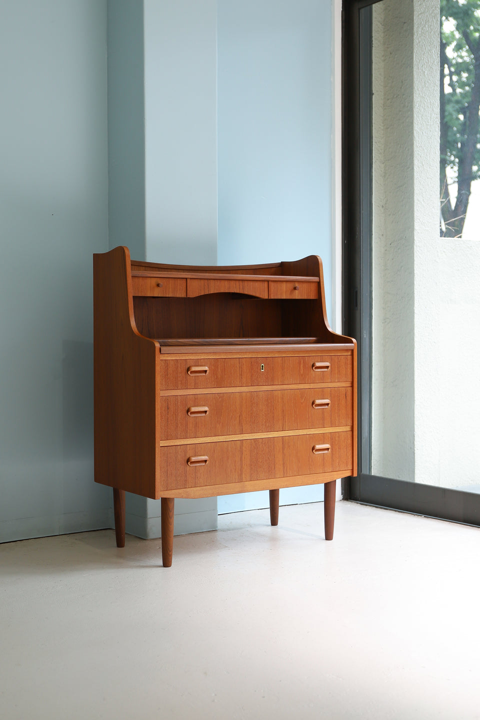 Danish Vintage Teak Writing Bureau Dresser/デンマークヴィンテージ ライティングビューロー ドレッサー 北欧家具