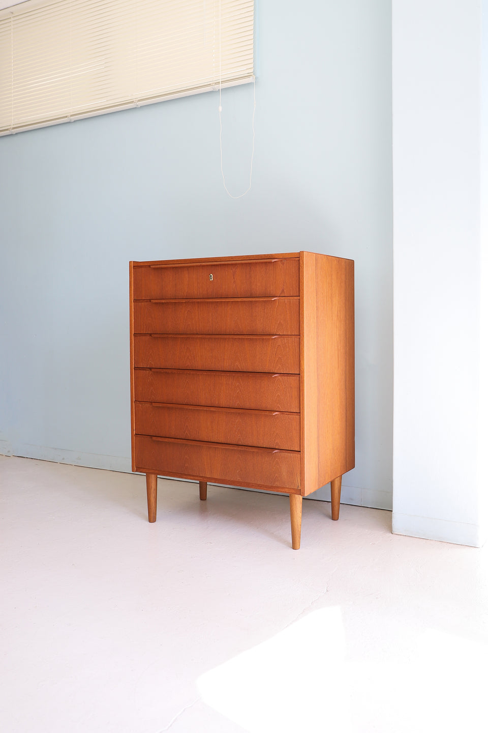 Vintage Teakwood 6drawer Chest Danish/デンマークヴィンテージ チェスト 6段 チーク材 引き出し 北欧家具