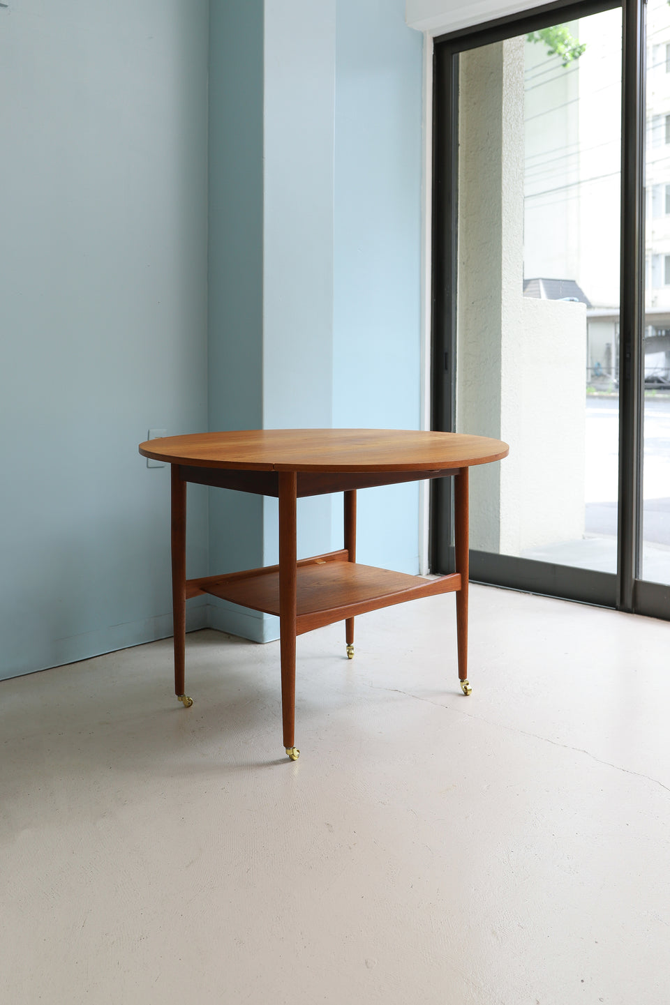 Danish Vintage Kristensen&Thomassen Drop Leaf Coffee Table/デンマークヴィンテージ コーヒーテーブル ドロップリーフ ラウンドテーブル 北欧家具