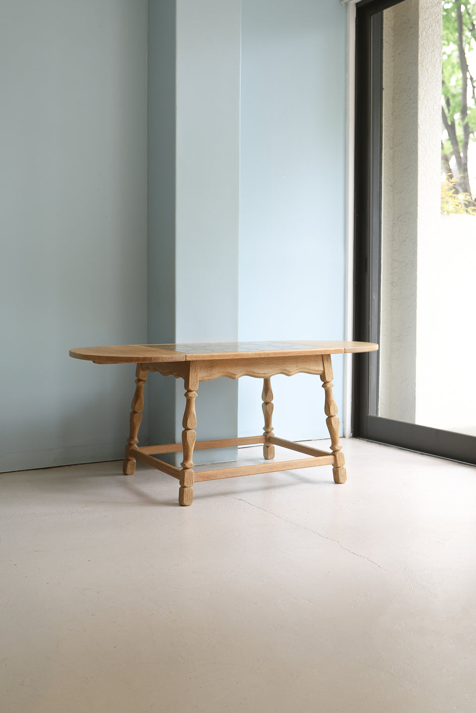 Danish Vintage Tile Top Drop Leaf Coffee Table/デンマークヴィンテージ コーヒーテーブル タイルトップ ドロップリーフ オーク材 北欧家具