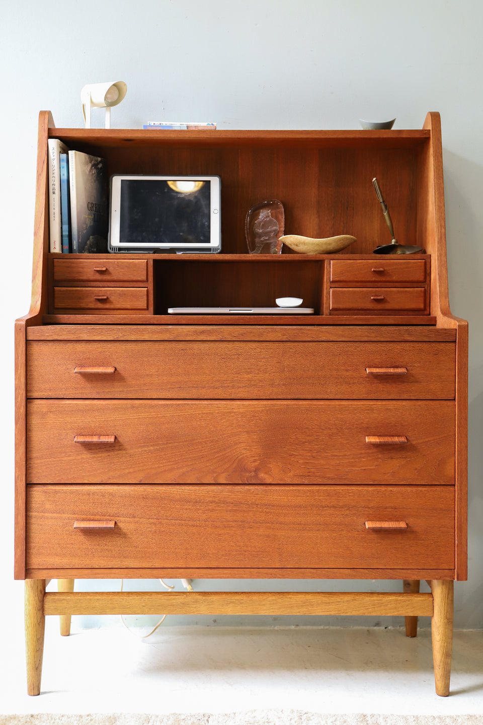 Danish Vintage Writing Desk Bureau Dresser/デンマーク ヴィンテージ ライティング ビューロー 北欧モダン デスク チェスト