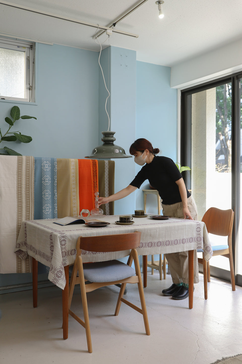 Scandinavian Vintage Fabric Table Cloth/北欧ヴィンテージ ファブリック カーテン テーブルクロス