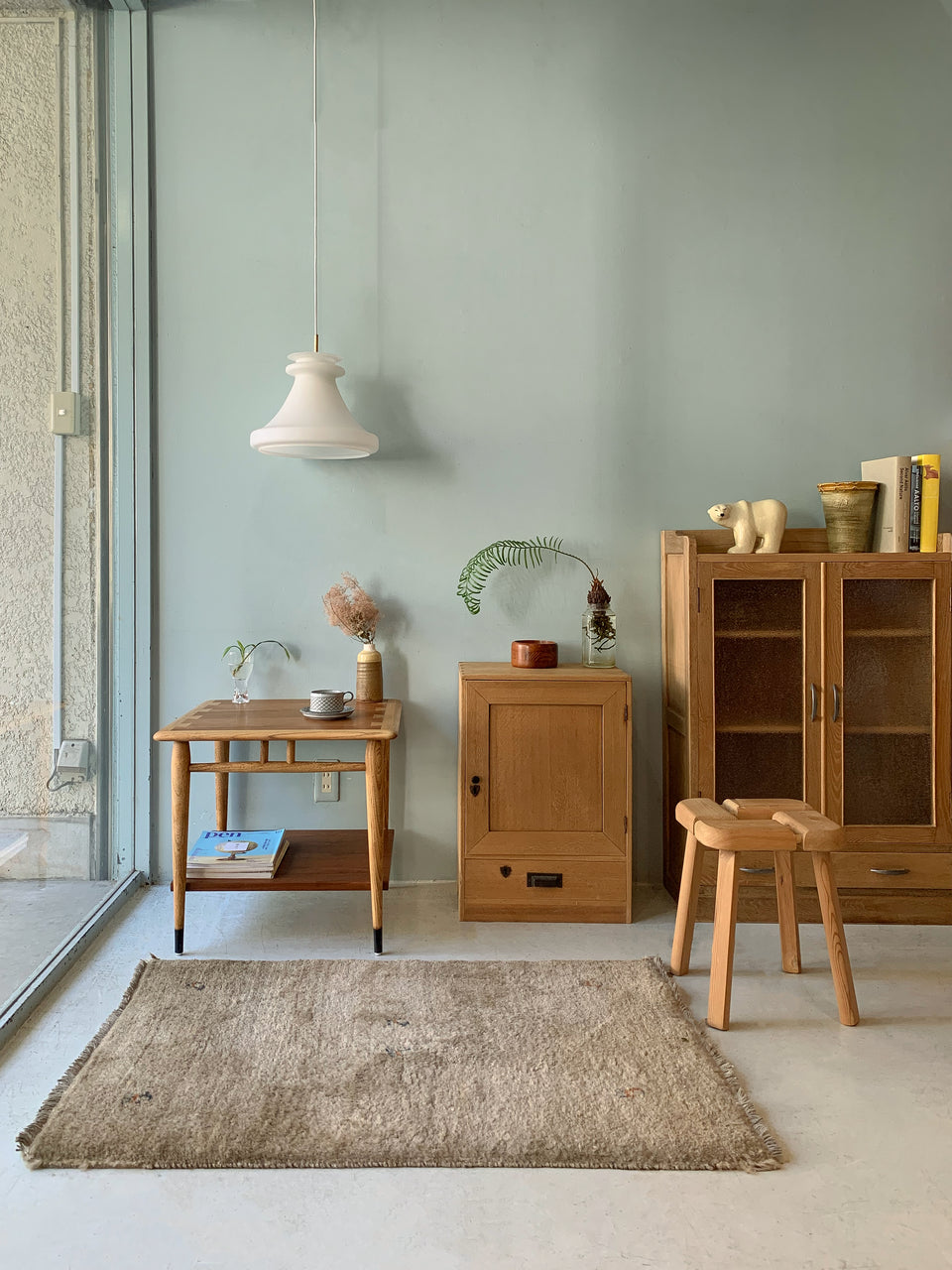 Frosted Glass Pendant Light Danish Vintage/デンマークヴィンテージ ペンダントライト フロストガラス 北欧インテリア