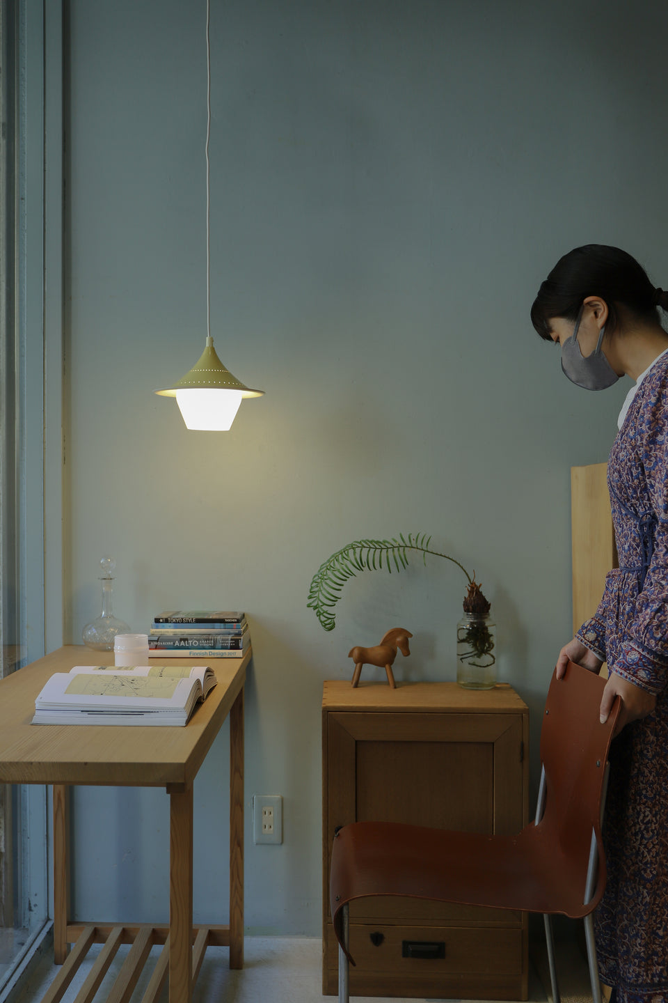 Frosted Glass Small Pendant Light Danish Vintage/デンマークヴィンテージ ペンダントライト フロストガラス 北欧インテリア