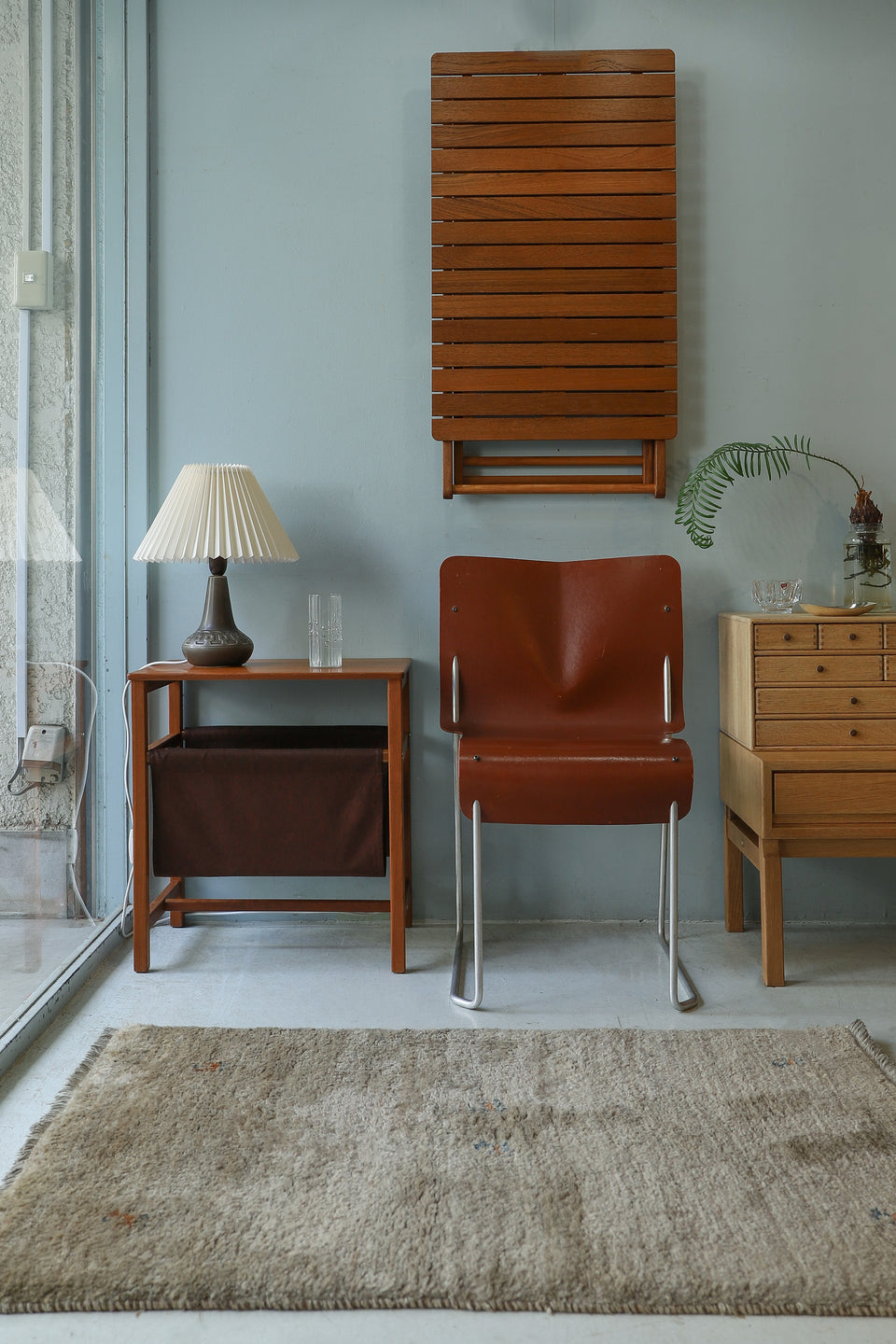 Side Table with Magazine Rack Scandinavian Vintage/北欧ヴィンテージ サイドテーブル マガジンラック