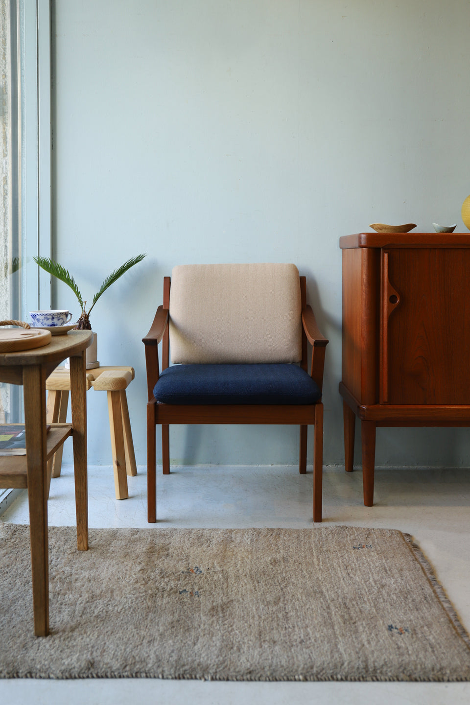 Japanese Vintage Teakwood Lounge Chair/ジャパンヴィンテージ ラウンジチェア アームチェア チーク材 椅子 北欧モダン