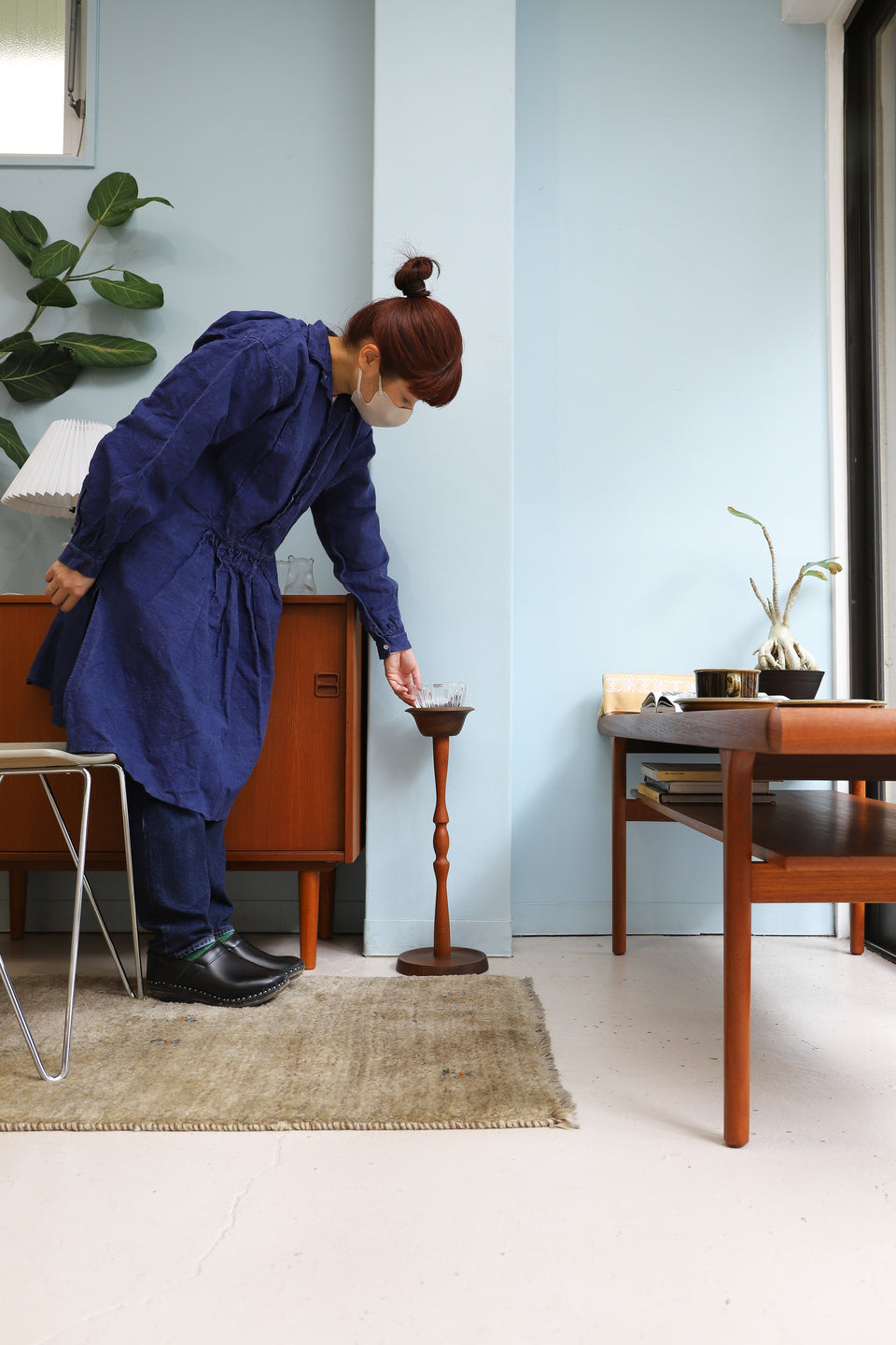 Danish Vintage Teak Afromosia Accessory Tray Plant Stand/デンマークヴィンテージ アクセサリートレイ プラントスタンド チーク アフロモシア 北欧雑貨